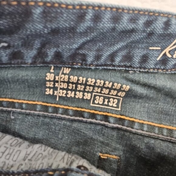 Kenneth Cole Men's 36x32 Straight Fit Denim Jeans Dark Wash Vintage Foshan EUC - Picture 7 of 14